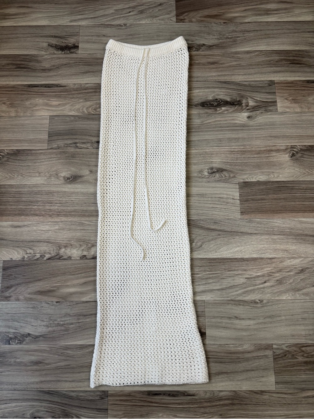 Meshki Raquel Crochet Maxi Skirt White/Cream Size Small